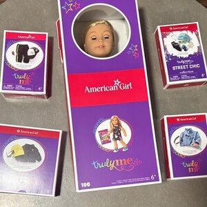 American Girl Truly Me Doll BRAND NEW with 4 Brand New Outfits